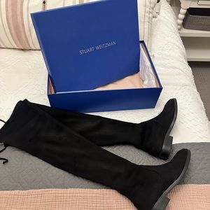 Stuart Weitzman Over the Knee Boots Black Suede